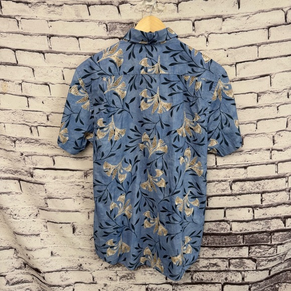 RODD & GUNN Allen Bell Floral Short Sleeve Button-Up Shirt SZ Italian Fabric - Picture 3 of 4